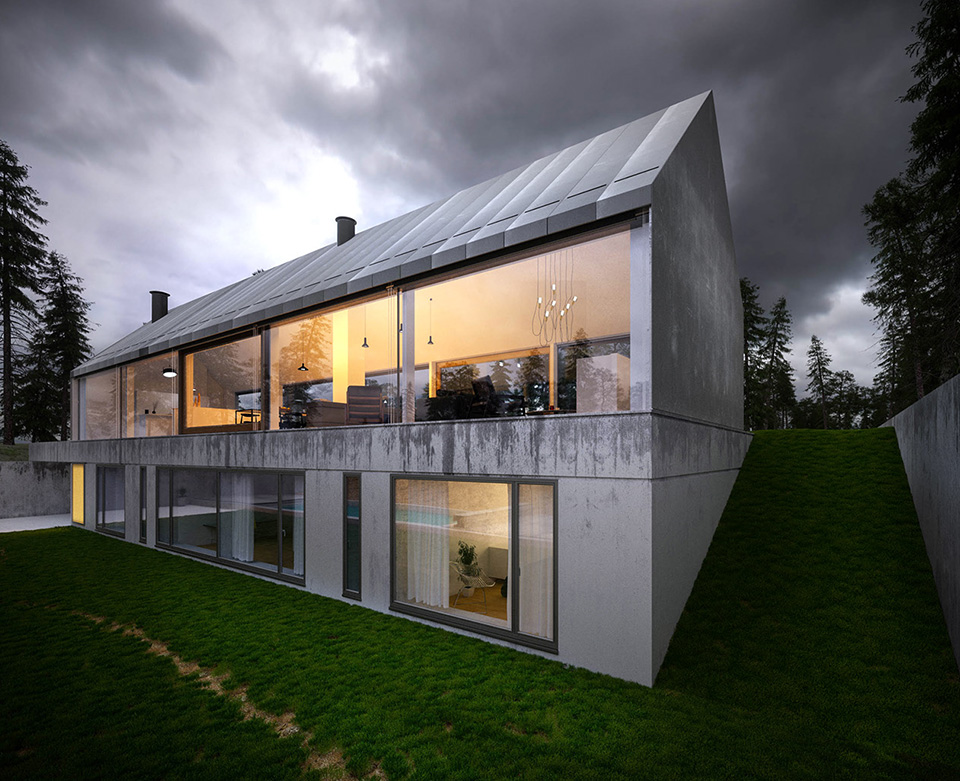 House in the greenery